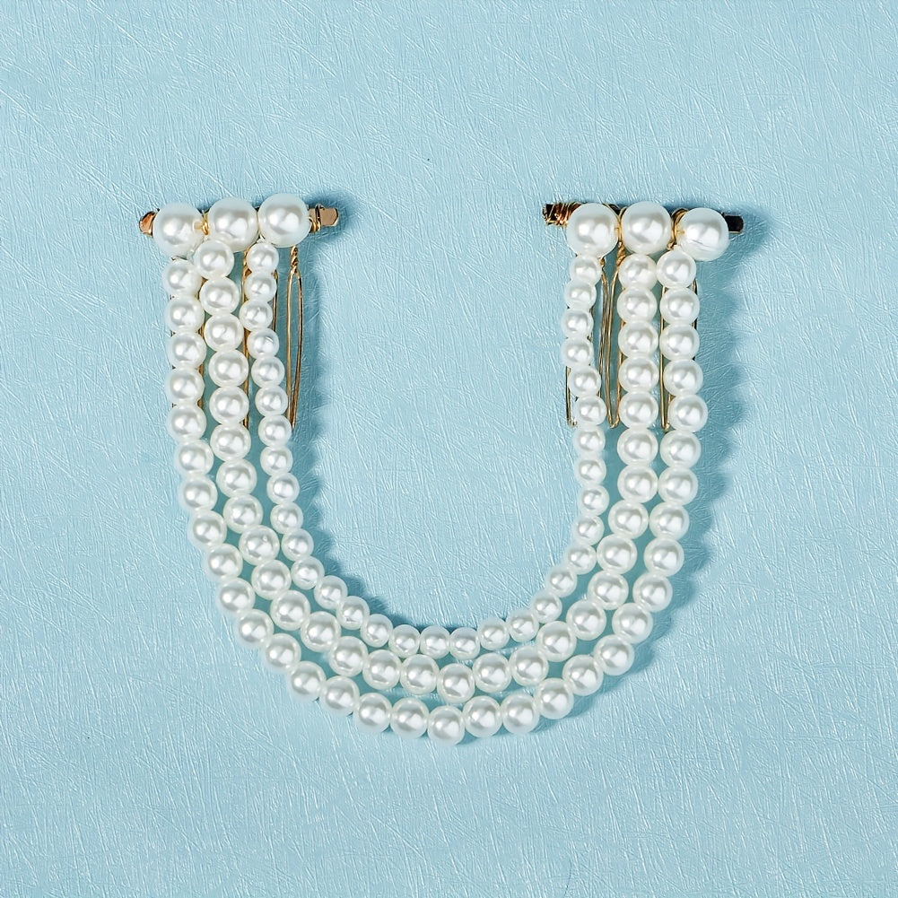 Faux Pearl Hair Comb Bridal Wedding Hairpin Party Favor Decorations Tiara