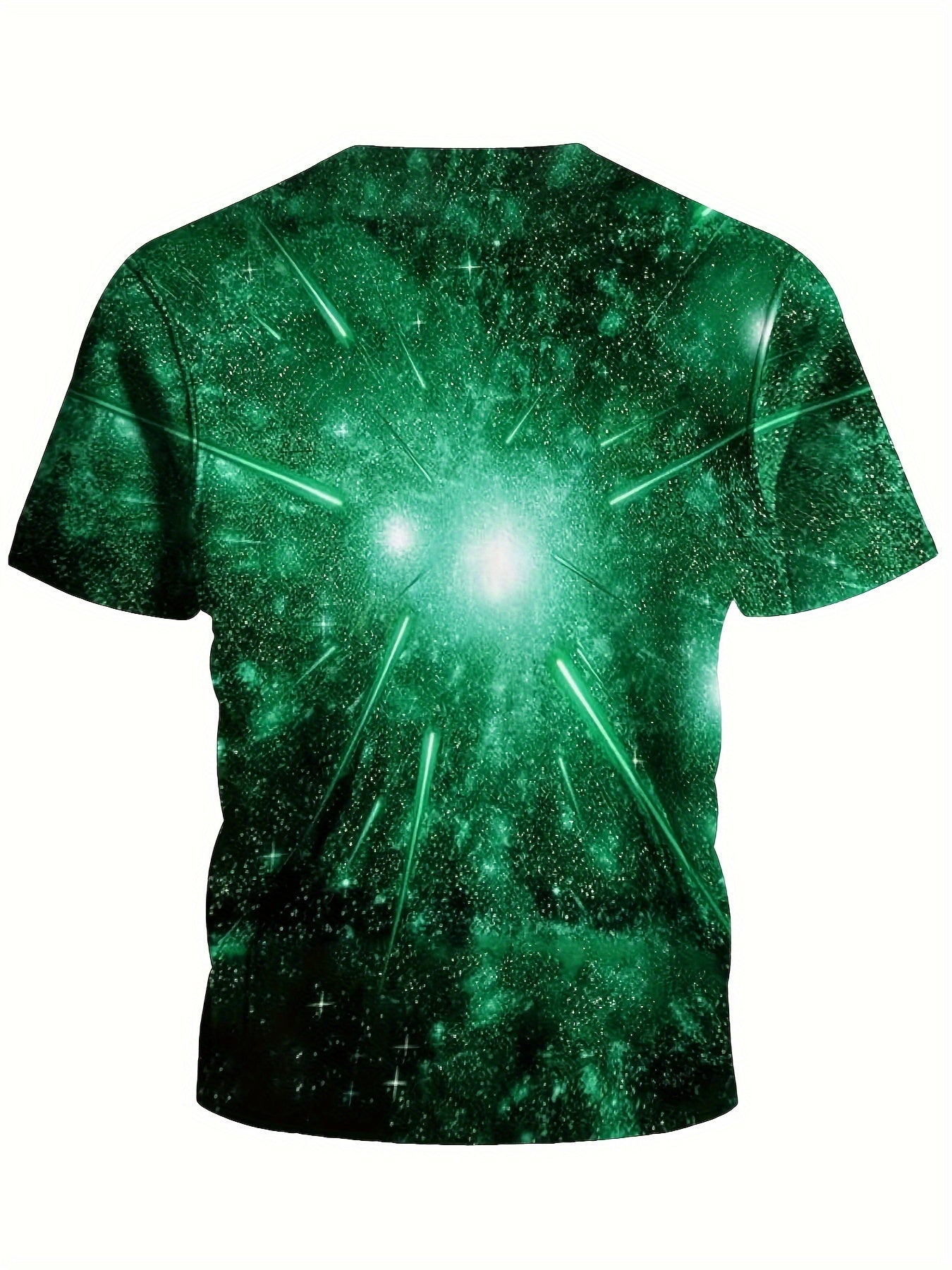 3D Green Light Crew Neck T-Shirt Girls Casual Pullover Tops Summer Sports