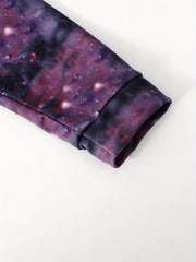 Boys' Galaxy Tiger Pattern Hooded Sweatshirt & Pants Set