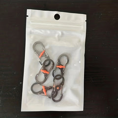 5pcs S Type Carabiner Mini Metal Keychain Buckle Lock for Outdoor Travel