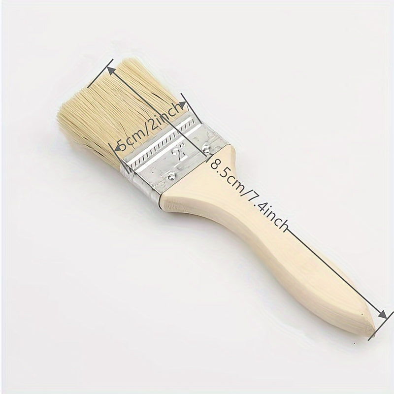 5pcs Wooden Handle Paint Brush Cleaning Sweeping Gray Hair Brush