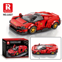 275pcs Red Sports Car Building Blocks Set for Racing Enthusiasts
