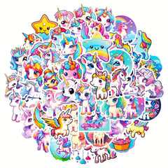 50pcs Unicorn Graffiti Stickers For Laptop Water Bottle Luggage