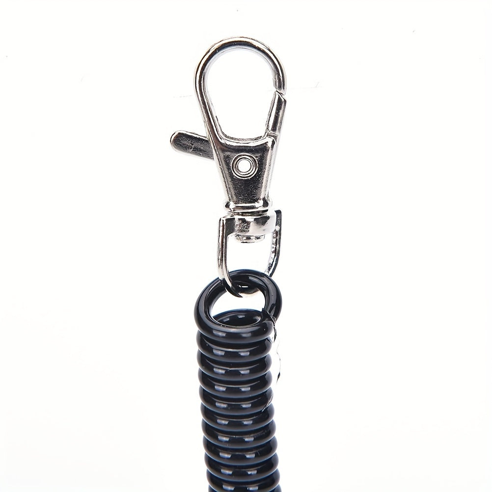 Telescopic Plastic Spring Lanyard Keychain
