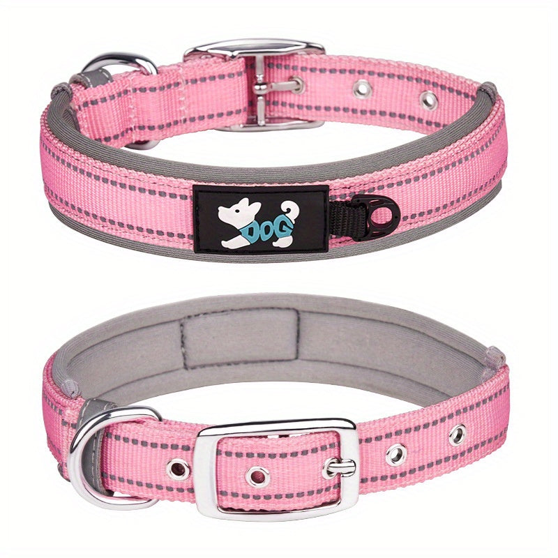 Reflective Space Cotton Pet Collar for Medium Large Dogs