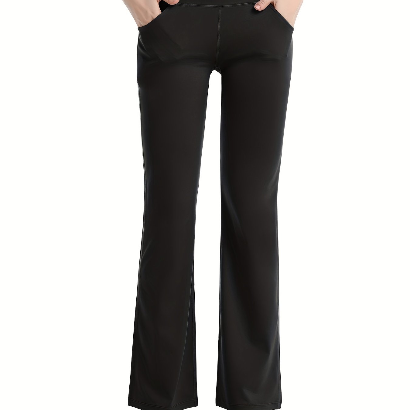 Bootcut Yoga Pants With Pocket High Waisted Workout Leggings