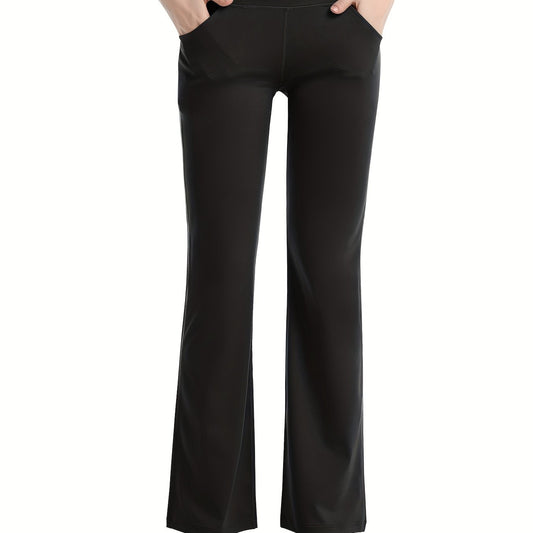 Bootcut Yoga Pants With Pocket High Waisted Workout Leggings