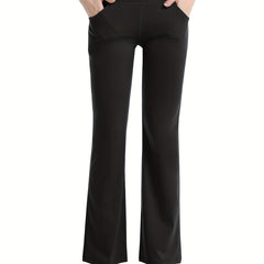 Bootcut Yoga Pants With Pocket High Waisted Workout Leggings