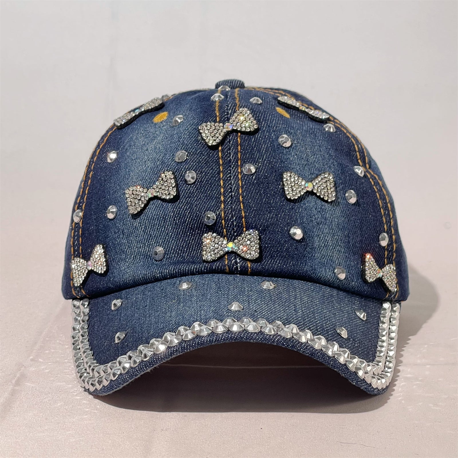 Cowboy Women's Baseball Cap Bow Adjustable Hat For Her