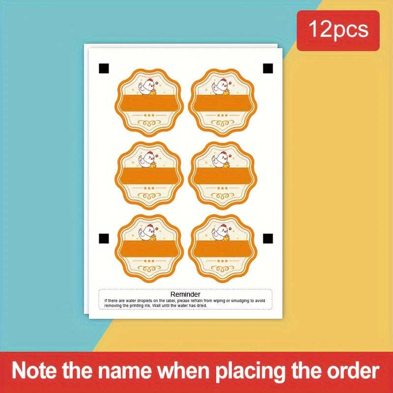 Special Shaped 3 Stickers in Orange Pink Coffee Green Purple