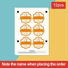 Special Shaped 3 Stickers in Orange Pink Coffee Green Purple