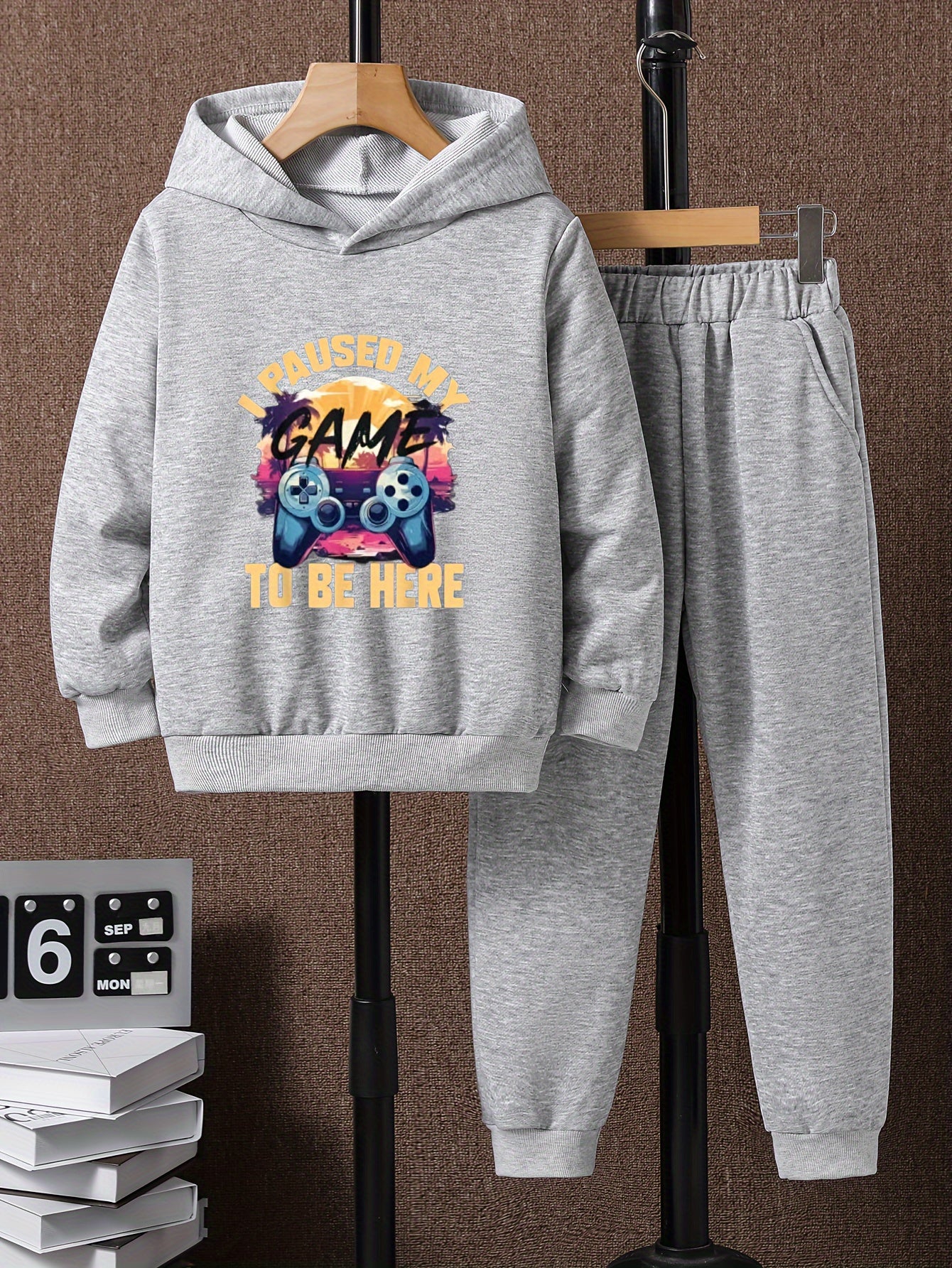 Boys Kids Hooded Sweatshirt & Sweatpants Set
