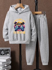 Boys Kids Hooded Sweatshirt & Sweatpants Set