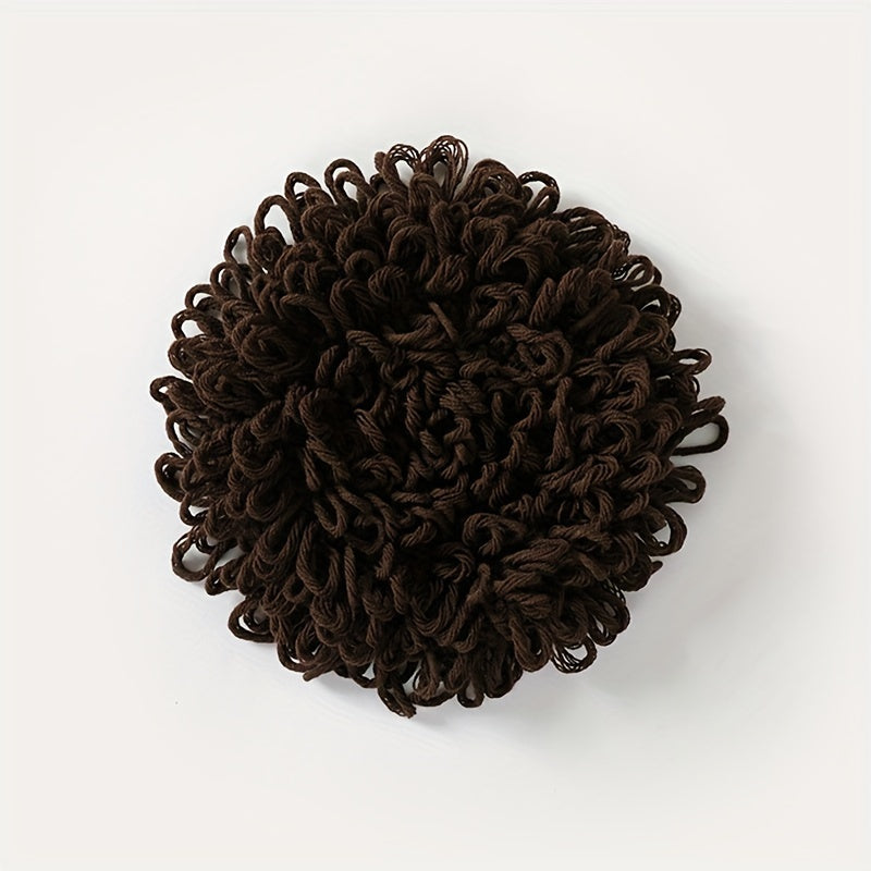 Knitted Wig Cap Curly Hair Wig Hat Cap for Men and Women