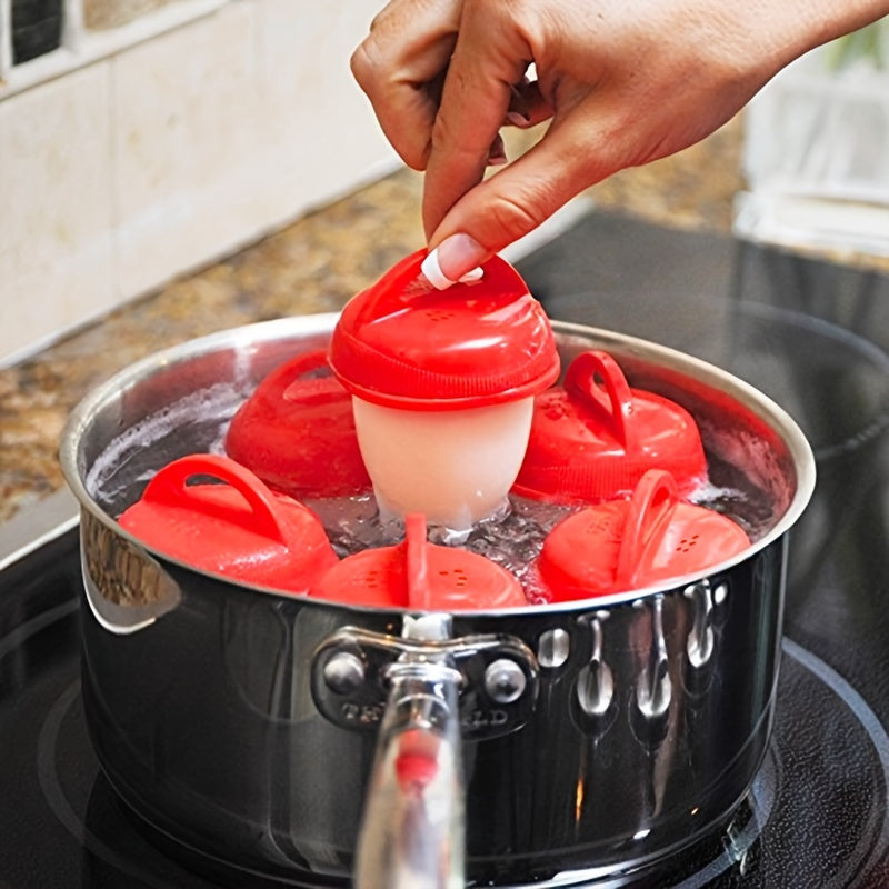 6pcs Silicone Egg Cups Egg Cooker Non Stick Egg Poaching Cups Kitchen Gadgets