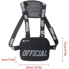 Unisex Letter Print Crossbody Bag for Travel