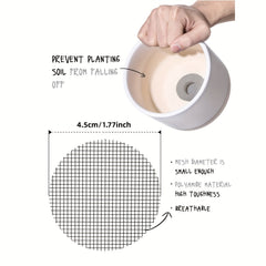 100pcs Flower Pot Hole Mesh Pad Prevent Soil Loss Anti Bonsai Pot Grid Mat
