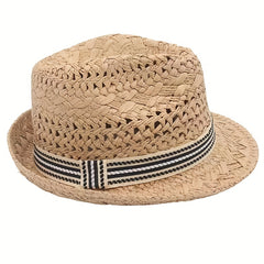 Braided Sun Hat for Kids Straw Hat Outdoor Traveling