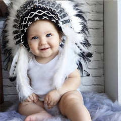 Children's Indian Chief Feather Headdress Headband