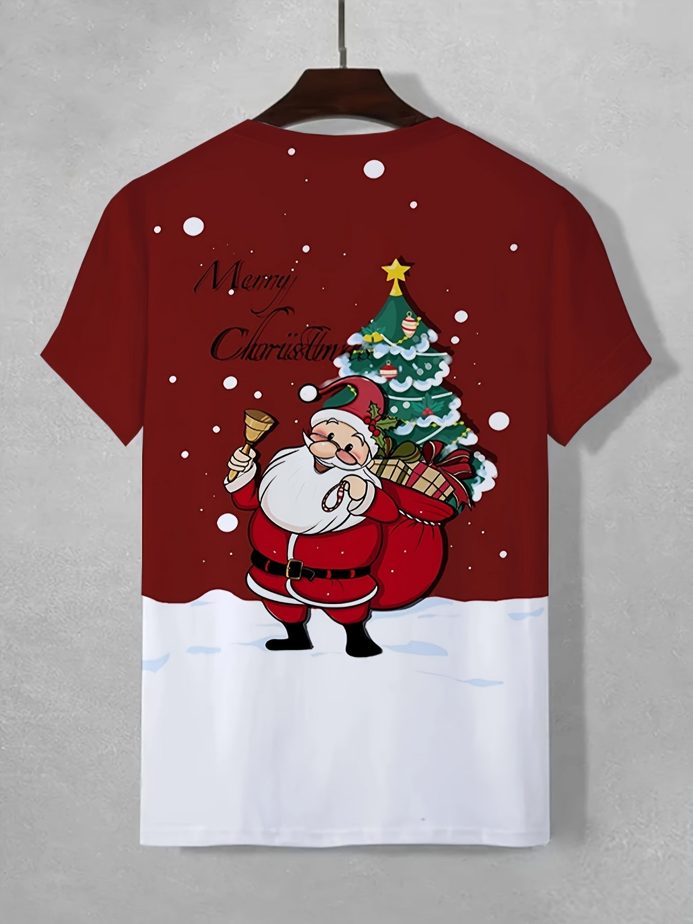 Santa Claus Print Tee Shirt for Men