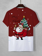 Santa Claus Print Tee Shirt for Men
