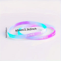 Luminous Silicone Bracelet Candy Color Sports Wristband Women