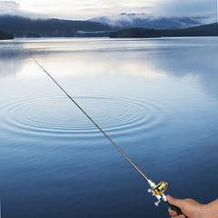 Portable Mini Fishing Rod Reel Combo Telescopic Pocket Size Ice Tackle