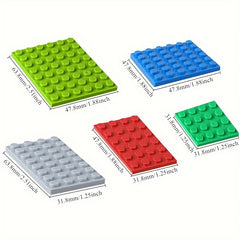 12 Pc Building Blocks Puzzle Toys w/ Base Plate for Construction