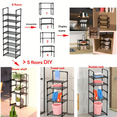 2-Layer Shoes Storage Rack Floor Standing Organizer Shelf