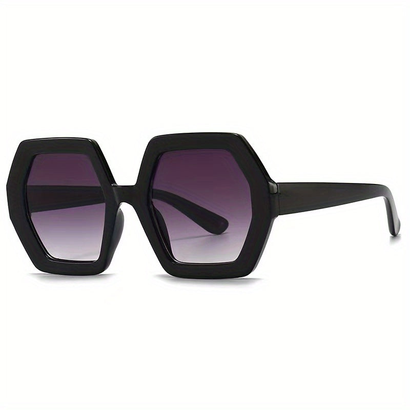 Vintage Style Oversized Sunglasses Men's UV400 Gradient Glasses + Case