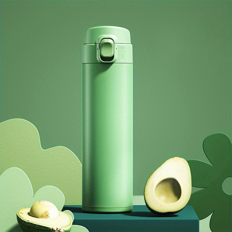 500ml Insulated Stainless Steel Water Bottle Leakproof Lid Outdoor Gym Sports