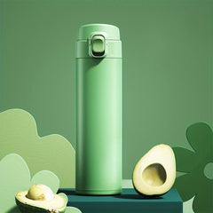 500ml Insulated Stainless Steel Water Bottle Leakproof Lid Outdoor Gym Sports