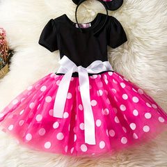 Polka Dot Puffy Tutu Play Dress for Toddler Girls