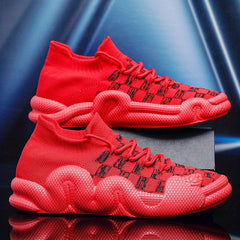 Men's Geometric Pattern Sports Shoes Breathable Comfy Sneakers