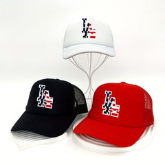 LA Embroidered Unisex Trucker Hat Solid Baseball Cap Dad Hats