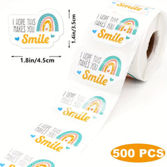 500 Open That Will Lead To Extreme Happiness Stickers Roll