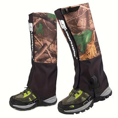 1Pair Waterproof Leg Gaiters for Outdoor Skiing & Hiking