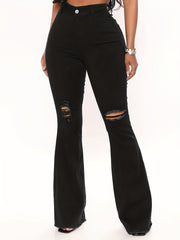 High Waist Wide Legs Flared Jeans Bell Bottom Denim Pants