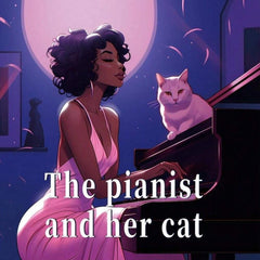 Deluxe Paint By Number Kit The Pianist and Her Cat 22 Page Art Book