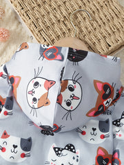 Girl's CATS POWER 2pcs Sweatshirt & Leggings Set