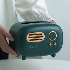 Retro Desktop Paper Storage Box Vintage Radio Design