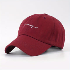 Solid Cotton Dad Hats Embroidered Baseball Cap Lightweight Adjustable Sun