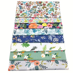 8pcs 100% Cotton Fabric Bundle Squares for Quilting DIY Patchwork