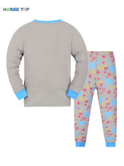 Unicorn Print Pajama Set Long Sleeve Top & Pants