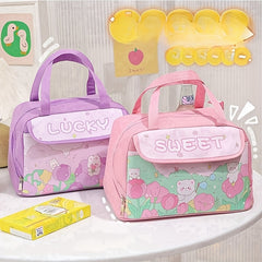 Large Capacity Insulation Bag for Lunch Box Cartoon Design Student Rice Bag