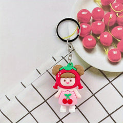 3D Ponytail Girl Doll Keychain Hanging Decoration