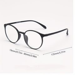 Round Anti-Fatigue Reading Glasses Light Blocking Computer Presbyopic