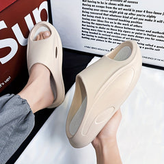 Men's Non Slip Platform Slides Comfortable Cloud Slides