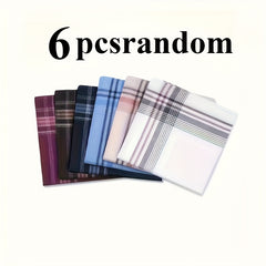 10pcs Vintage Men's Plaid Handkerchiefs, Gentlemanly Style With Taste
