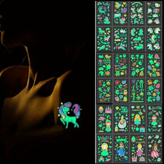 Cartoon Sports Events Temporary Tattoos Unicorns Mermaids Pirates